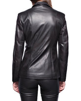 Women Genuine Leather Blazer Coat WB 17